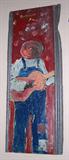 Leonard Jones painting on tin named Amazing Grace