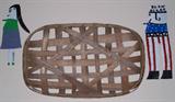 Blow Oskar by R.A. Miller, Girl by R.A. Miller, loosely woven basket