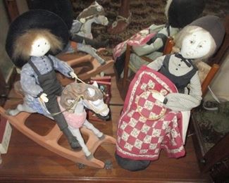 TONS of P. Buckley Moss Amish Dolls,