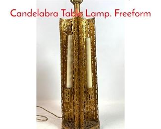 Lot 11 Marcello Fantoni Style Candelabra Table Lamp. Freeform 