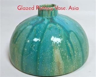 Lot 33 LENCI Italia 1937 Crystalline Glazed Pottery Vase. Asia