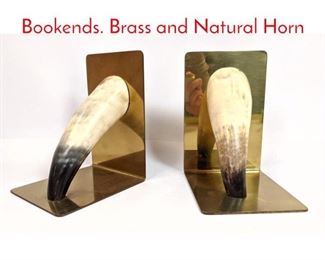 Lot 50 AUBOCK Made in Austria Bookends. Brass and Natural Horn