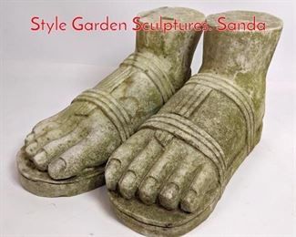 Lot 62 Pair Carved Marble Roman Style Garden Sculptures. Sanda