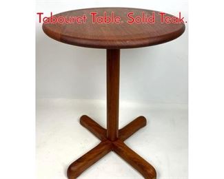 Lot 65 Small Danish Modern Teak Tabouret Table. Solid Teak.