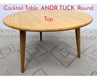 Lot 69 HANS WEGNER Coffee Cocktail Table. ANDR TUCK. Round Top