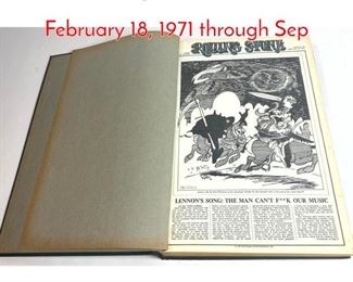 Lot 71 Rolling Stone Bound Book. February 18, 1971 through Sep