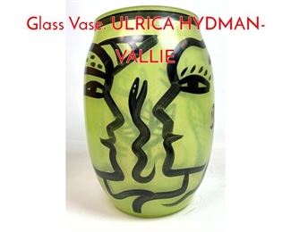 Lot 75 KOSTA BODA Painted Art Glass Vase. ULRICA HYDMANVALLIE