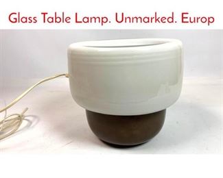 Lot 79 TIMO SARPANEVA 2 Part Glass Table Lamp. Unmarked. Europ