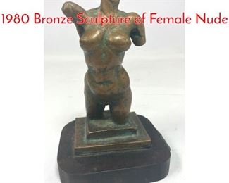 Lot 87 RANDOLPH JOHNSTON 1980 Bronze Sculpture of Female Nude 
