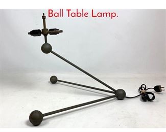 Lot 100 Atomic Modern Iron Rod and Ball Table Lamp. 
