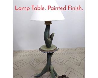 Lot 115 Wendell Castle Style Floor Lamp Table. Painted Finish. 
