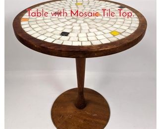 Lot 120 Mid Century Modern Tabouret Table with Mosaic Tile Top.