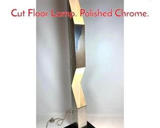 Lot 132 ROBERT SONNEMAN Angle Cut Floor Lamp. Polished Chrome. 