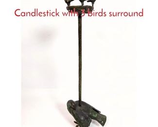 Lot 146 ILANA GOOR Bird Base Candlestick with 3 birds surround
