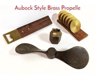Lot 150 Grouping Metal Table Wares. Aubock Style Brass Propelle