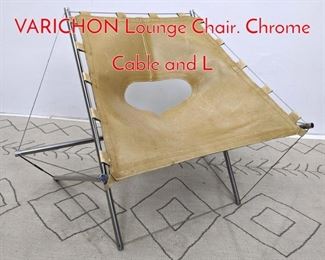 Lot 152 JACQUES HENRI VARICHON Lounge Chair. Chrome Cable and L