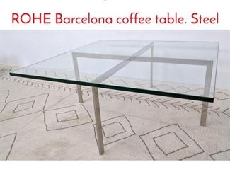 Lot 153 Ludwig MIES VAN DER ROHE Barcelona coffee table. Steel 