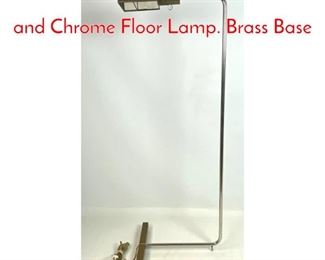Lot 155 CEDRIC HARTMAN Brass and Chrome Floor Lamp. Brass Base 