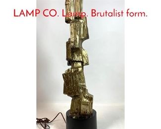 Lot 162 M. TEMPESTINI LAUREL LAMP CO. Lamp. Brutalist form.