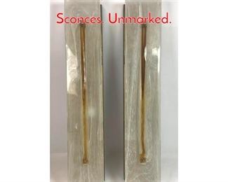 Lot 169 Pair Large Murano Glass Wall Sconces. Unmarked.