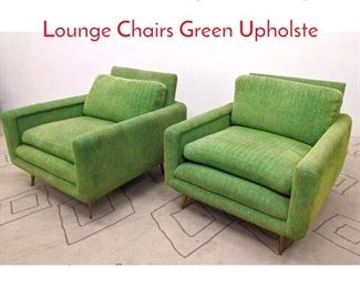 Lot 171 Pair Vintage Italian Style Lounge Chairs Green Upholste