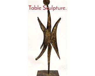 Lot 180 Brutalist Abstract Modernist Table Sculpture.