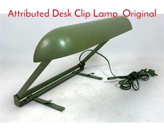 Lot 203 CHARLOTTE PERRIAND Attributed Desk Clip Lamp. Original 