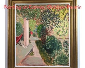 Lot 219 MARY NEWCOMB 65 Oil Painting on Canvas. Outdoor Paintin