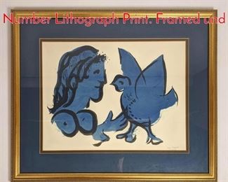 Lot 223 MARC CHAGALL Pencil Number Lithograph Print. Framed und