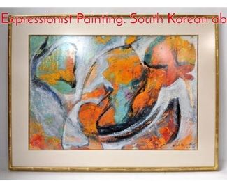 Lot 229 WOOK KYUNG CHOI Expressionist Painting. South Korean ab