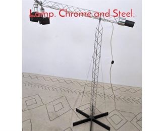 Lot 242 C. JERE 1997 Crane Floor Lamp. Chrome and Steel. 