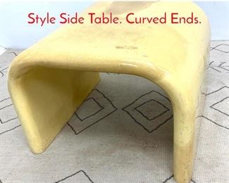 Lot 250 Modernist Enrique Garcel Style Side Table. Curved Ends.