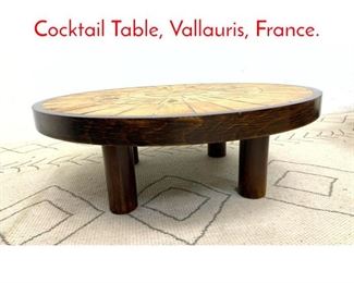 Lot 268 ROGER CAPRON Coffee Cocktail Table, Vallauris, France. 