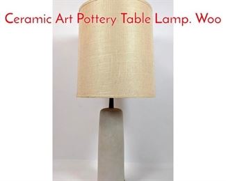 Lot 278 JANE GORDON MARTZ Ceramic Art Pottery Table Lamp. Woo