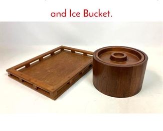 Lot 286 2pcs DANSK Tableware. Tray and Ice Bucket.