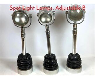 Lot 296 Set 3 Mid Century Modern Spot Light Lamps. Adjustable B