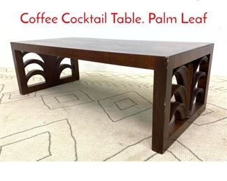 Lot 305 T.H. RobsjohnGibbings Coffee Cocktail Table. Palm Leaf