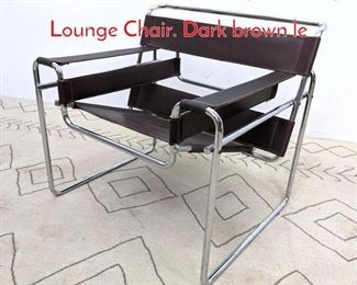 Lot 308 Marcel Breuer Style Wassily Lounge Chair. Dark brown le