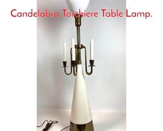 Lot 315 Tommi Parzinger Style Candelabra Torchiere Table Lamp. 