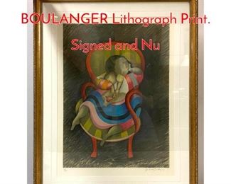 Lot 324 GRACIELA RODO BOULANGER Lithograph Print. Signed and Nu