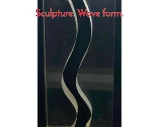 Lot 343 2 Part70s Modern Lucite Table Sculpture. Wave form. 