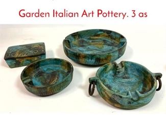 Lot 345 4 pcs ALVINO BAGNI Sea Garden Italian Art Pottery. 3 as