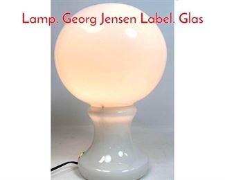 Lot 351 INGO MAURER Design Table Lamp. Georg Jensen Label. Glas