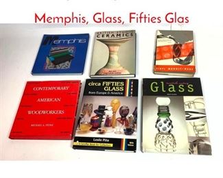 Lot 355 6pcs Design and Art Books. Memphis, Glass, Fifties Glas