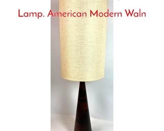 Lot 379 Tall Phil Powell Style Table Lamp. American Modern Waln