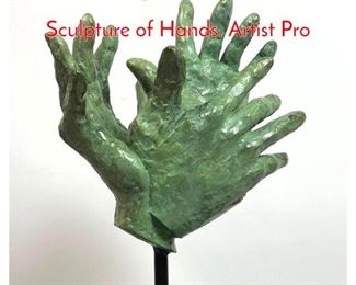 Lot 380 George DAmato 94 Bronze Sculpture of Hands. Artist Pro