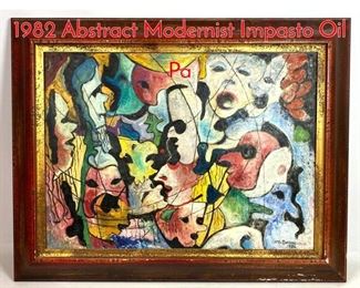 Lot 395 OTTO ROTHENBURGH 1982 Abstract Modernist Impasto Oil Pa