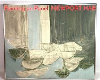 Lot 396 ALBERT CLYMER 69 Acrylic Painting on Panel. NEWPORT HAR