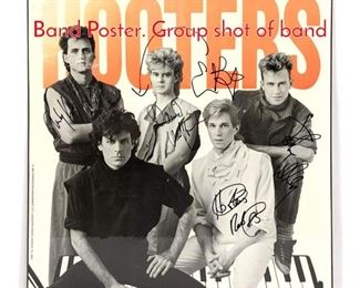 Lot 405 The Hooters Promotional Band Poster. Group shot of band
