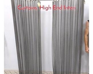 Lot 413 Set of 2 Panels of Steel Mesh Curtains. High End Interi